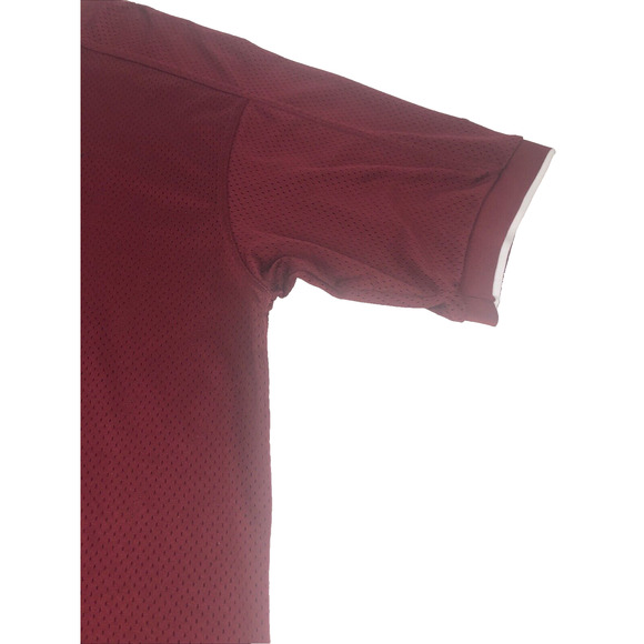 Vintage 90s Nike Men's Pullover Shirt Large Dri-fit Mesh V-Neck Red Maroon 56323 - Picture 4 of 14
